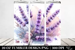 Watercolor Splash Lavender Tumbler Product Image 2
