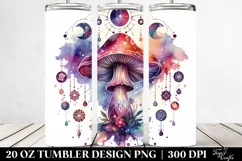 Magical Celestial Mushroom Clipart 20 Oz Tumbler Product Image 2