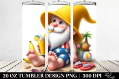 Detailed Digital Painting Gnome Sitting 20 oz Tumbler Product Image 2