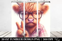 Expressive Highland Cow PNG Product Image 2