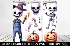 Funny Halloween Skeleton Clipart 20 Oz Tumbler Product Image 2