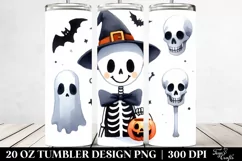 Simple Skeleton Halloween Clipart 20 Oz Tumbler Product Image 2
