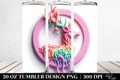 Vibrant Christmas Deer Marzipan | 20 oz Tumbler Product Image 2