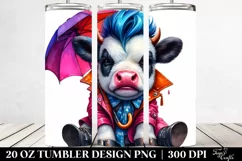Cool Sitting Baby Cow 20 Oz Tumbler Product Image 2