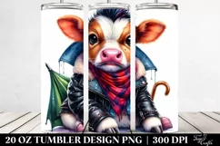 Cool Sitting Baby Cow 20 Oz Tumbler Product Image 2