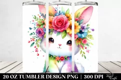 Colorful Sitting Bunny 20 Oz Tumbler Product Image 2