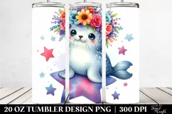 Colorful Sitting Seal 20 Oz Tumbler Product Image 2