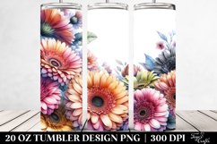 Colorful Horizontal Frame Gerbera Glossy Petals | 20 oz Product Image 2