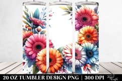 Colorful Horizontal Frame Gerbera Glossy Petals | 20 oz Product Image 2