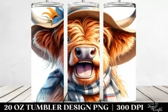Highland Cow Portrait Tumbler Product Image 2