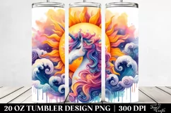 Colorful Unicorn Sun Tumbler Product Image 2