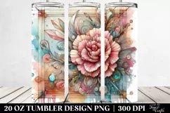 Colorful Stained Carnation | 20 oz Tumbler Product Image 2