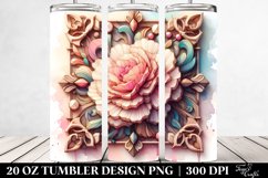 Colorful Stained Carnation | 20 oz Tumbler Product Image 2