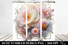 Glossy Abstract Peonies 20 Oz Tumbler Product Image 2