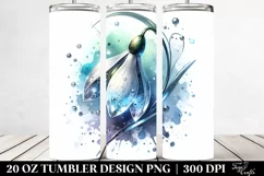 Shiny Snowdrop Material Metalic Tumbler Product Image 2