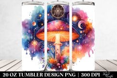 Magical Celestial Mushroom Clipart 20 Oz Tumbler Product Image 2