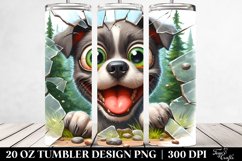 Crazy Great Dane in Forest | 20 Oz Tumbler Product Image 2