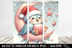 Cute Baby Parrot Santa Hat | 20 oz Tumbler Product Image 2
