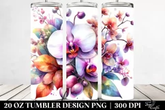 Colorful Orchid Glossy Petals | 20 oz Tumbler Product Image 2