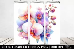 Colorful Orchid Glossy Petals | 20 oz Tumbler Product Image 2