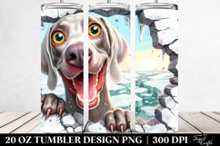 Cute Crazy Weimaraner Watercolor Tumbler | 20 Oz Tumbler Product Image 2