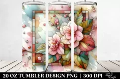 Glossy Abstract Begonia 20 Oz Tumbler Product Image 2