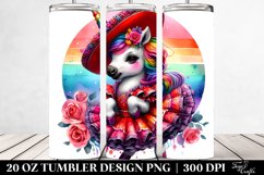 Flamenco Baby Unicorn. 20 Oz Tumbler Design Product Image 2