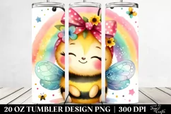 Colorful Boho Baby Bee | 20 oz Tumbler Product Image 2