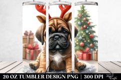 Bullmastiff with Reindeer Horns PNG Product Image 2