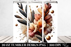 Abstract Wooden Gladiolus Tumbler | 20 Oz Tumbler Product Image 2
