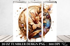 Abstract Wooden Gladiolus Tumbler | 20 Oz Tumbler Product Image 2