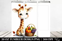Cute Baby Giraffe Quirky Artistic Style | 20 oz Tumbler Product Image 2
