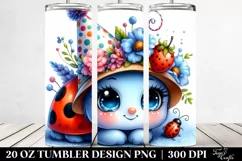 Adorable Baby Ladybug with Party Hat | 20 oz Tumbler Product Image 2
