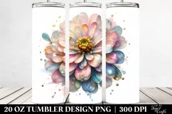 Shiny Abstract Zinnia 20 Oz Tumbler Product Image 2