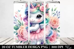 Tutu Baby Unicorn. 20 Oz Tumbler Design Product Image 2