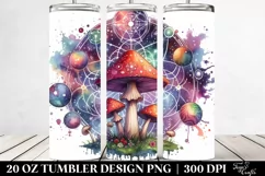 Vibrant Celestial Mushroom Clipart 20 Oz Tumbler Product Image 2