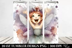 Washed Whimsical Excited Fairy | 20 oz Tumbler Product Image 2