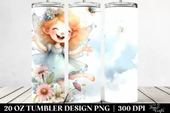 Washed Whimsical Excited Fairy | 20 oz Tumbler Product Image 2