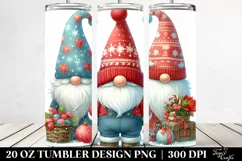 Colorful Gnome and Flowers PNG Product Image 2