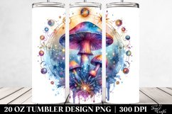 Vibrant Celestial Mushroom Clipart 20 Oz Tumbler Product Image 2