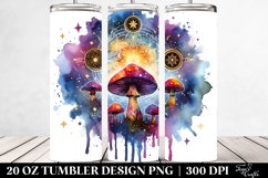 Magical Celestial Mushroom Clipart 20 Oz Tumbler Product Image 2