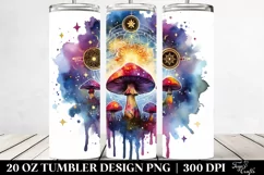 Magical Celestial Mushroom Clipart 20 Oz Tumbler Product Image 2