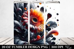 Shiny Marble Gerbera | 20 Oz Tumbler Product Image 2