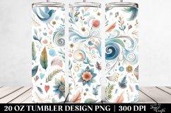 Whimsical Flowers,Colorful Washed Watercolor | 20 oz Tumbler Product Image 2