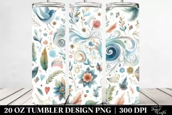 Whimsical Flowers,Colorful Washed Watercolor | 20 oz Tumbler Product Image 2