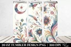 Whimsical Flowers,Colorful Washed Watercolor | 20 oz Tumbler Product Image 2