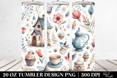 Whimsical Flowers,Colorful Washed Watercolor | 20 oz Tumbler Product Image 2