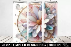 Pastel Daisy, Transparent 20 Oz Tumbler Product Image 2