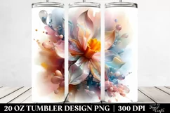 Pastel Glossy Daffodil -like Watercolor Splash | 20 oz Product Image 2