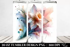 Pastel Glossy Daffodil -like Watercolor Splash | 20 oz Product Image 2